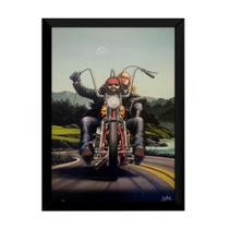 Quadro Decorativo Motoqueiros Custom Art Daivid Mann 42x29cm