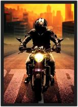 Quadro Decorativo Motos Antigas Motocicletas Vintage Retrô Decorações Com Moldura G03