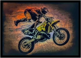 Quadro Decorativo Motos Veículos Motocicleta Esporte Oficinas Lojas Salas Quartos Com Moldura RC010 Quadro Decorativo Motos Veículos Motocicleta Esporte Oficinas Lojas Salas Quartos Com Moldura RC010