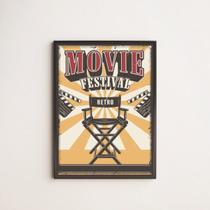 Quadro Decorativo Movie Festival Retrô 33x24cm - com vidro Quadro Decorativo Movie Festival Retrô 33x24cm - com vidro