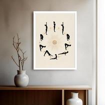 Quadro Decorativo Movimento Círculo Yoga - 70x50cm