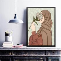 Quadro Decorativo Mulher Árabe 45x34cm