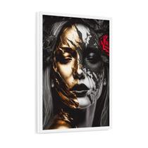 Quadro Decorativo Mulher Arte Beleza Golden Black 02 60x40cm Quadro Decorativo Mulher Arte Beleza Golden Black 02 60x40cm
