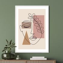 Quadro Decorativo Mulher Empoderada Traços Moldura Branca Quadro Decorativo Mulher Empoderada Traços Moldura Branca