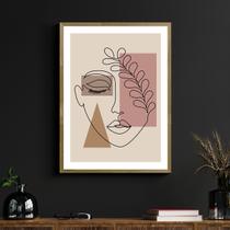 Quadro Decorativo Mulher Empoderada Traços Moldura Mel Quadro Decorativo Mulher Empoderada Traços Moldura Mel