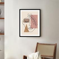 Quadro Decorativo Mulher Empoderada Traços Moldura Preta Quadro Decorativo Mulher Empoderada Traços Moldura Preta