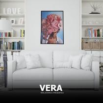Quadro decorativo mulher flor na cabeça
