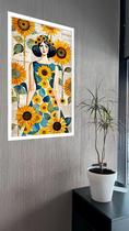 Quadro Decorativo Mulher Girassol - 70X50Cm