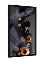 Quadro decorativo - mulher modelo flores em destaque