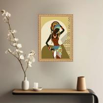 Quadro Decorativo Mulher Negra 24x18cm - com vidro