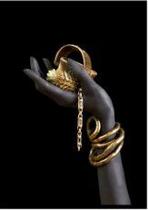 Quadro Decorativo Mulher Negra Jóias Ouro II 60x90 Grande