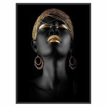 Quadro Decorativo Mulher Pintura Black 90x60 Sala Quarto