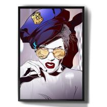 Quadro Decorativo Mulher Policial Tumblr Swag Desenho