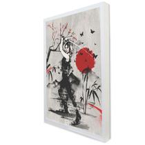 Quadro Decorativo Mulher Samurai em Moldura Caixa Quadro Decorativo Mulher Samurai em Moldura Caixa