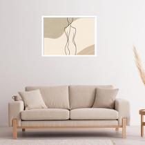 Quadro Decorativo Mulher Silhueta Abstrato - 50x70cm