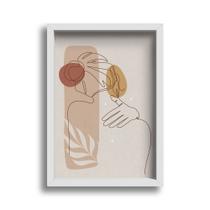 Quadro Decorativo Mulher Silhueta Boho Lineart A3 42x30