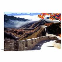Quadro decorativo Muralha da China com Tela em Tecido