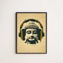 Quadro Decorativo Music Buda 33x24cm