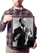 Quadro Decorativo Musica Louis Armstrong Jazz Trompetista