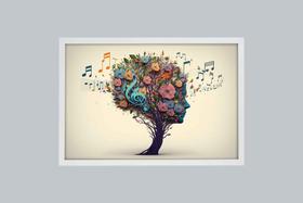 Quadro Decorativo Musical Flowers