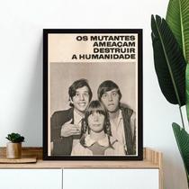 Quadro Decorativo Mutantes 33X24Cm - Com Vidro