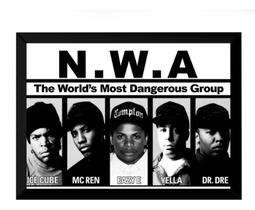 Quadro Decorativo N.w.a Rap Nwa Hip Hop Foto Moldurada Quadro Decorativo N.w.a Rap Nwa Hip Hop Foto Moldurada