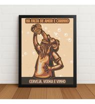 Quadro Decorativo Na Falta De Amor Cerveja Vodka E Vinho Preto - Lume Quadros Quadro Decorativo Na Falta De Amor Cerveja Vodka E Vinho Preto - Lume Quadros