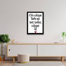 Quadro Decorativo Não Coloque Limite Em Seus Sonhos