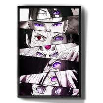 Quadro Decorativo Naruto Anime Olhos Desenho Otaku