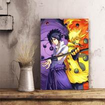 Quadro decorativo Naruto e Sasuke Tela de Tecido