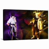 Quadro decorativo Naruto e Sasuke - Tela em Tecido