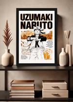 Quadro Decorativo Naruto O Herói Anime Mangá Com Vidro Tamanho:21cm x 30cm (A4)