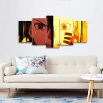 Quadro decorativo Naruto Sasuke Para Quarto Mosaico 5 Peças