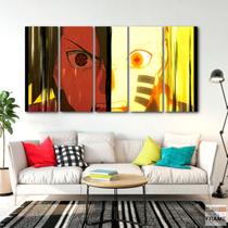 Quadro decorativo Naruto Sasuke Para Quarto Mosaico 5 Peças