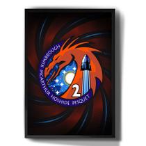 Quadro Decorativo Nasa Spacex Missão Espacial Logo