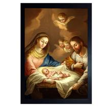 Quadro Decorativo Natal 30x21cm com Moldura e Vidro