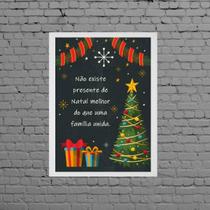 Quadro Decorativo Natal Família Reunida 24X18cm Branca Quadro Decorativo Natal Família Reunida 24X18cm Branca