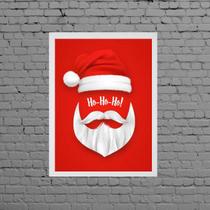 Quadro Decorativo Natal Papai Noel HOHOHO 45x34cm