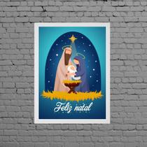 Quadro Decorativo Natal Presépio 33x24cm Quadro Decorativo Natal Presépio 33x24cm
