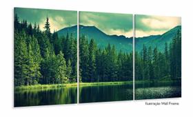 Quadro Decorativo Natureza 2 Peças Em Tecido 120x60 mosaico 3 peças em tecido