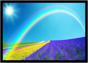 Quadro Decorativo Natureza Paisagem Arco-Íris Salas Quartos Escritório Com Moldura R022 Quadro Decorativo Natureza Paisagem Arco-Íris Salas Quartos Escritório Com Moldura R022