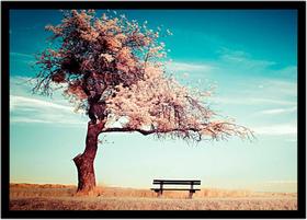 Quadro Decorativo Natureza Paisagem Árvore Campo Com Moldura RC173 Quadro Decorativo Natureza Paisagem Árvore Campo Com Moldura RC173