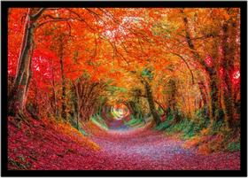 Quadro Decorativo Natureza Paisagem Bosque Outono Salas Quartos Escritório Com Moldura R088