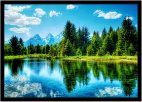 Quadro Decorativo Natureza Paisagem Montanhas Salas Quartos Escritório Com Moldura R043 Quadro Decorativo Natureza Paisagem Montanhas Salas Quartos Escritório Com Moldura R043