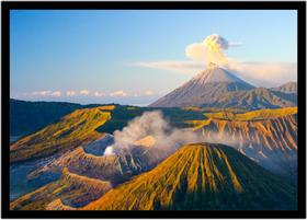 Quadro Decorativo Natureza Paisagem Monte Fuji Salas Quartos Escritório Com Moldura RC183 Quadro Decorativo Natureza Paisagem Monte Fuji Salas Quartos Escritório Com Moldura RC183