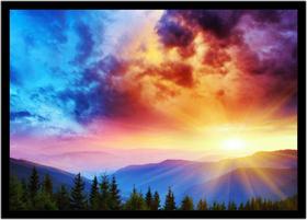 Quadro Decorativo Natureza Paisagem Pôr Do Sol Salas Quartos Escritório Com Moldura R020