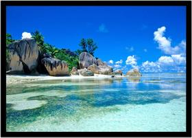 Quadro Decorativo Natureza Paisagem Praia Salas Quartos Escritório Com Moldura R067