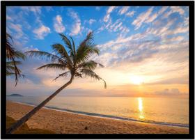 Quadro Decorativo Natureza Paisagem Praia Tropical Salas Quartos Escritório Com Moldura RC131 Quadro Decorativo Natureza Paisagem Praia Tropical Salas Quartos Escritório Com Moldura RC131