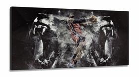 Quadro Decorativo Nba Basquete em Tecido Canvas 130x60 Quadro Decorativo Nba Basquete em Tecido Canvas 130x60