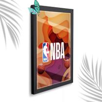 Quadro Decorativo NBA Sport + Vidro 33x25 Sala Escritório Quadro Decorativo NBA Sport + Vidro 33x25 Sala Escritório